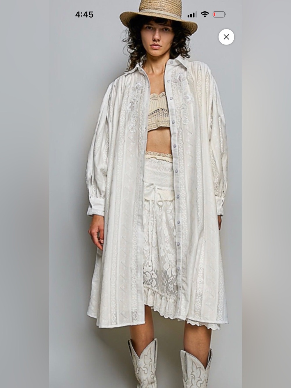 POL oversized shirt dress